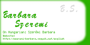 barbara szeremi business card